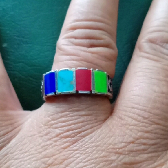 😊✨️STUNNING FOUR GEMSTONES RING ❤️ - Picture 2 of 7